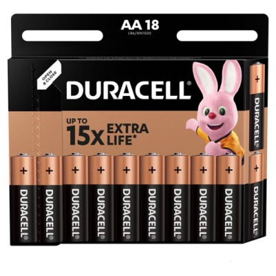 Duracell MN 1500 Basic AA (LR6) Blistera iepakojumā 18gb.