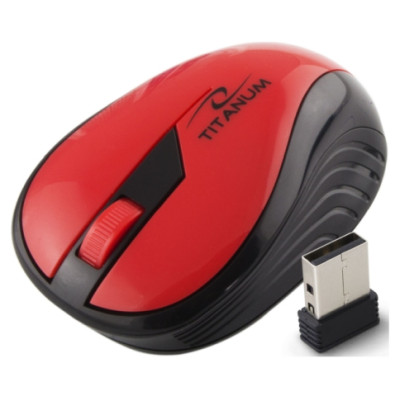 Titanum Titanium TM114R RED 1000DPI OPTISKĀ BEZVADU DATORPELE