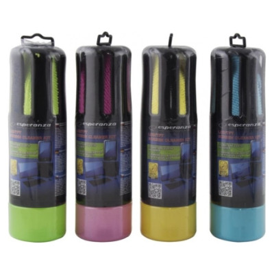 Esperanza ES122M EKRĀNA TĪRĪ&Scaron;ANAS &Scaron;ĶIDRUMS AR MICROFIBER SALVETE 150ML.