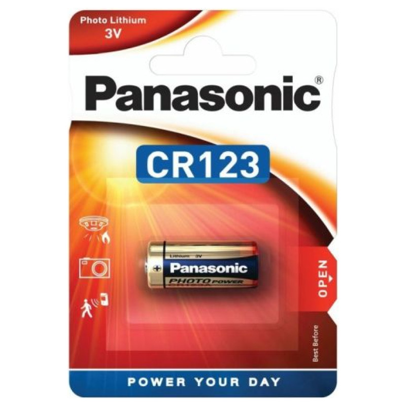 Panasonic CR 123 Blistera iepakojumā 1gb