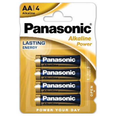 Panasonic LR06-4BB Alkaline Power AA (LR06) BLISTERA IEPAKOJUMĀ 4GB.