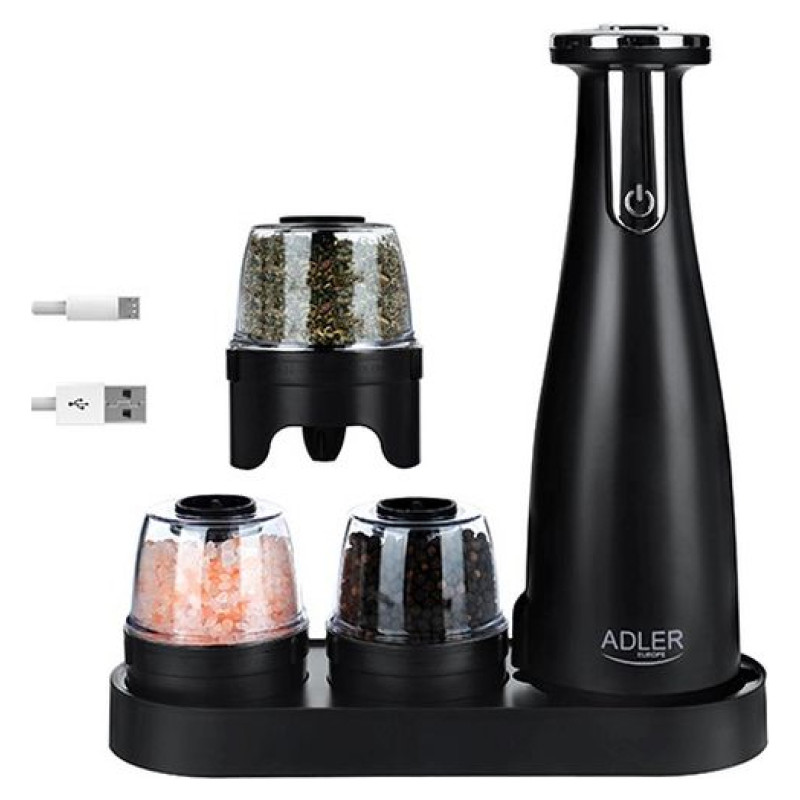 Adler AD 4449B Elektriskās gar&scaron;vielu dzirnaviņas - USB