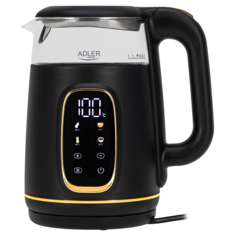 Adler AD 1305BG Elektriskā tējkanna ar temperatūras kontroli 1.7L 2200W