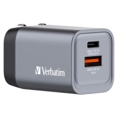 Verbatim Lādētājs Verbatim Wall Charger 35W Grey