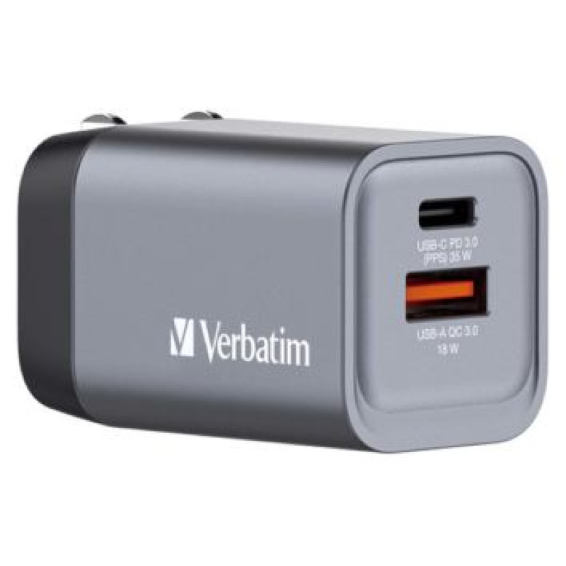 Verbatim Lādētājs Verbatim Wall Charger 35W Grey