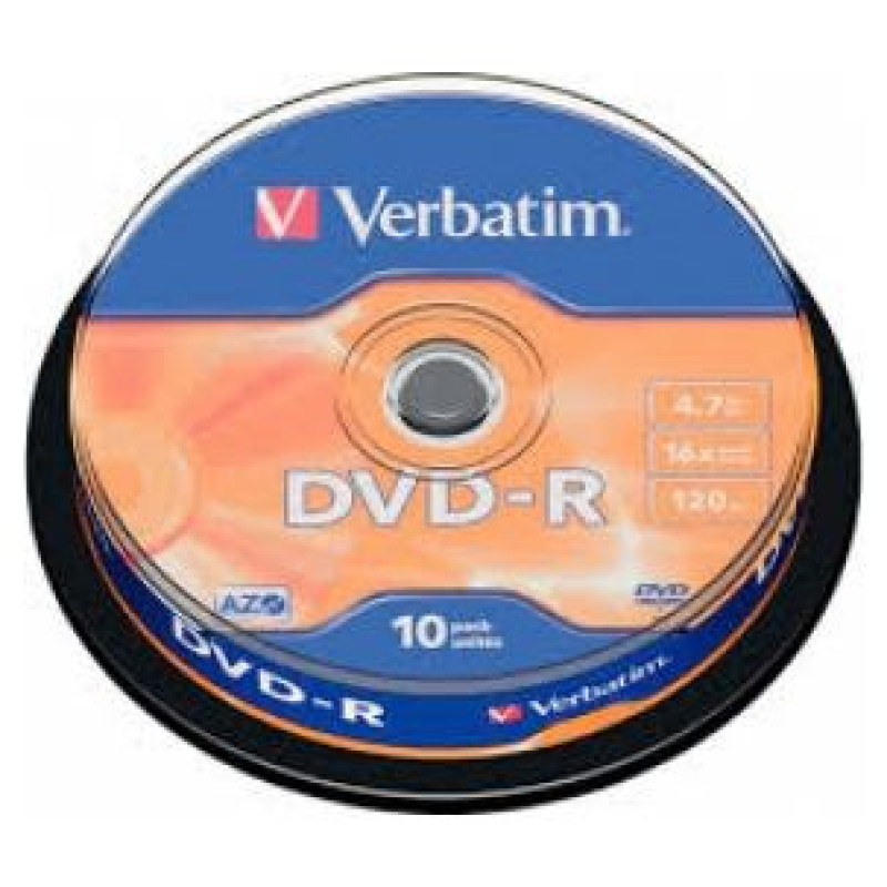 Verbatim Matricas DVD-R AZO Verbatim 4.7GB 16x 10 Pack Spindle