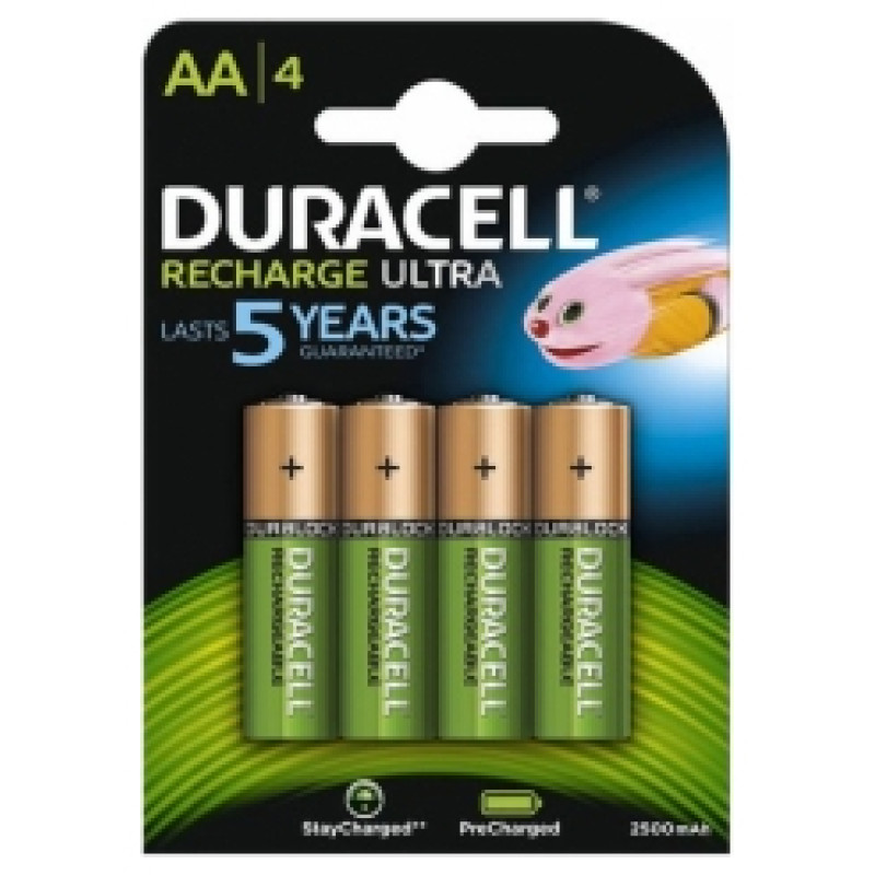 Duracell HR6 AA 2500mAh Recharge Ultra 4 Pack