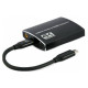 Gembird Adapteris Gembird USB-C Type-C Male - 2 x HDMI Female 4K Black