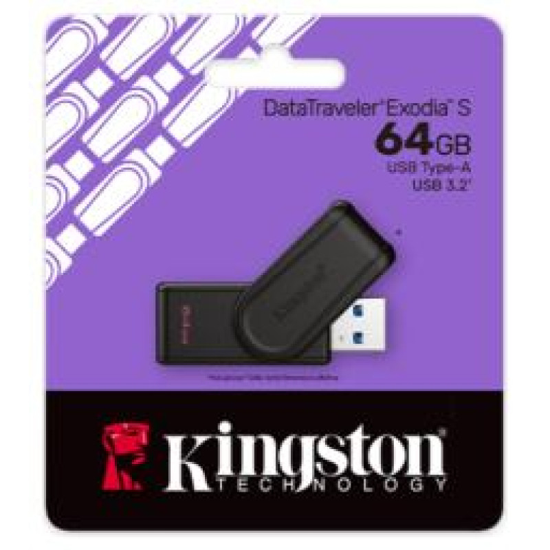 Kingston Zibatmiņa Kingston DataTraveler Exodia S 64GB USB 3.2 Gen1