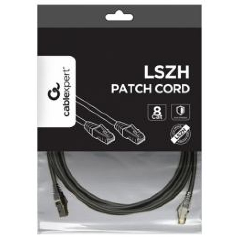 Gembird Kabelis Gembird S/FTP Cat. 8 LSZH Patch Cord Black 2 m
