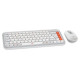Logitech Klaviatūra + Pele Logitech POP ICON COMBO OFF White Orange US