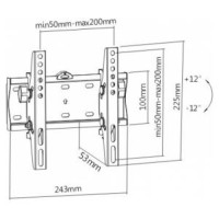 Gembird Televizora stiprinājums Gembird TV wall mount (Tilt) 23”-42”
