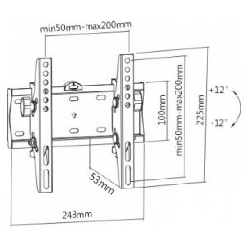 Gembird Televizora stiprinājums Gembird TV wall mount (Tilt) 23&rdquo;-42&rdquo;