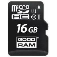 Goodram Atmiņas karte Goodram 16GB microSDHC class 10 UHS I + SD adapter
