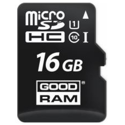 Goodram Atmiņas karte Goodram 16GB microSDHC class 10 UHS I + SD adapter