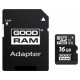 Goodram Atmiņas karte Goodram 16GB microSDHC class 10 UHS I + SD adapter