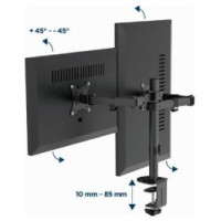 Gembird Monitora stiprinājums Gembird Adjustable Desk Mounted Double Monitor Arm