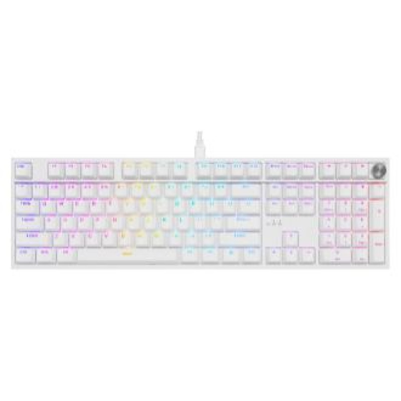 Genesis Klaviatūra Genesis Thor 404 RGB White Outemu Peach Silent