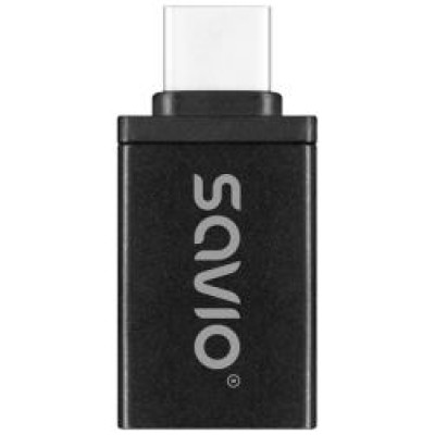 Savio Adapteris Savio AK-80 USB-C to USB-A Black