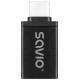 Savio Adapteris Savio AK-80 USB-C to USB-A Black