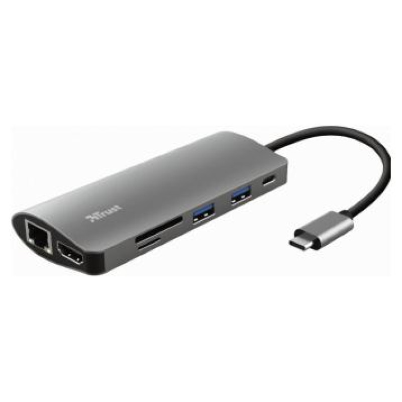 Trust Dokstacija Trust Dalyx 7-in-1 USB-C Silver