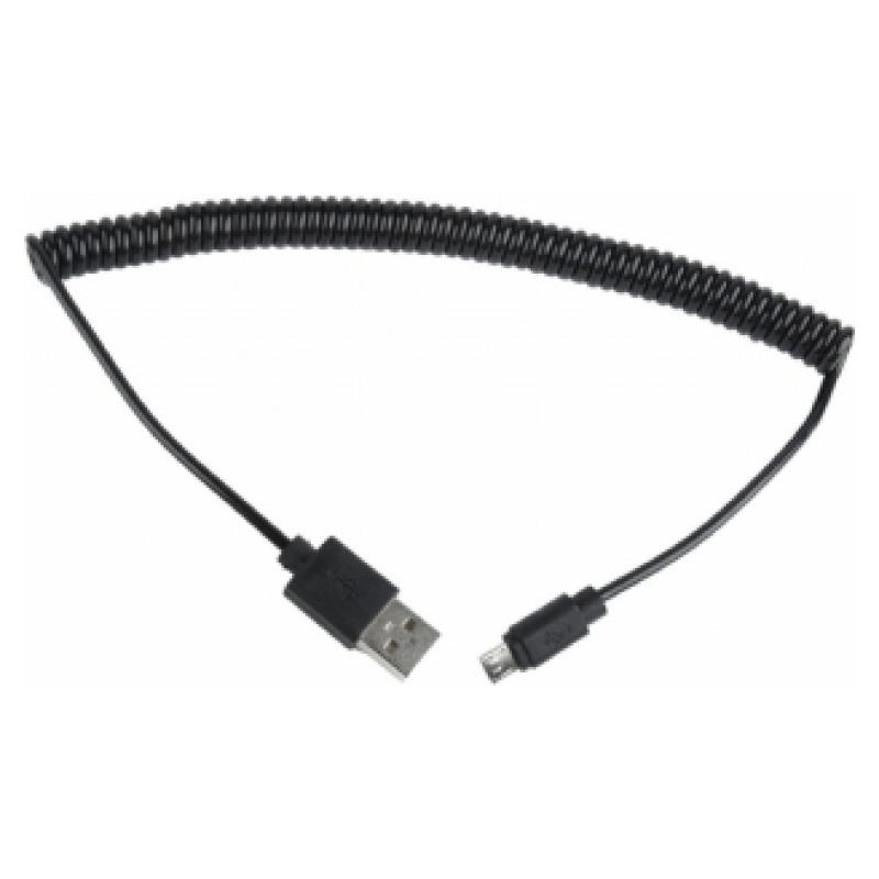Gembird USB Male - MicroUSB Male 1.8m Black Coiled