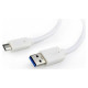 Gembird Kabelis Gembird USB-A Male - USB Type-C Male 1m White