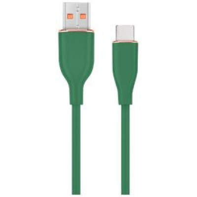 Gembird Kabelis Gembird Premium silicon USB-A Male - USB Type-C Male 1.5m Green