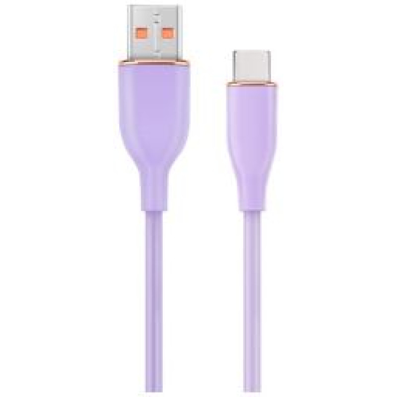 Gembird Kabelis Gembird Premium silicon USB-A Male - USB Type-C Male 1.5m Violet