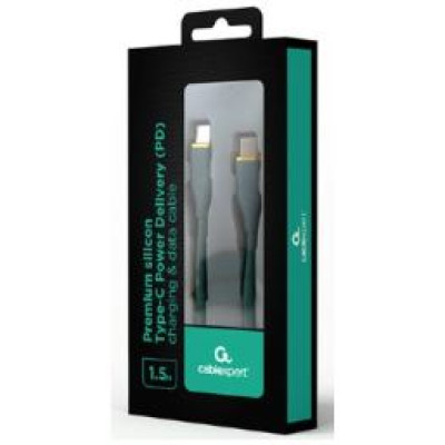 Gembird Kabelis Gembird Premium silicon USB Type-C Male - USB Type-C Male 1.5m Green