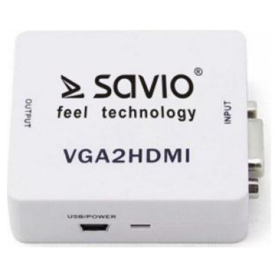 Savio VGA &ndash; HDMI Full HD / 1080p 60Hz Converter/ Adapter