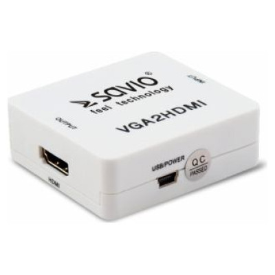 Savio VGA &ndash; HDMI Full HD / 1080p 60Hz Converter/ Adapter