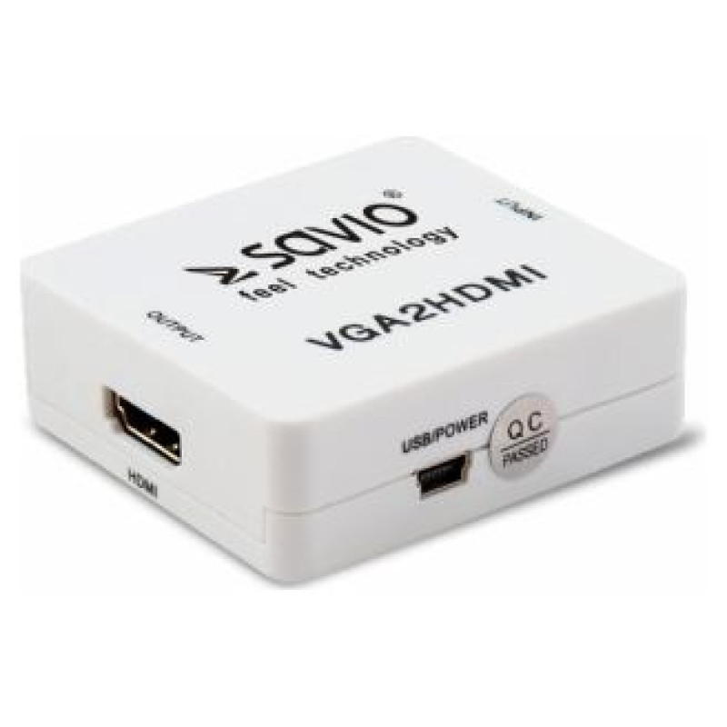 Savio VGA &ndash; HDMI Full HD / 1080p 60Hz Converter/ Adapter