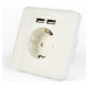 Gembird AC Wall Socket with 2 port USB Charger