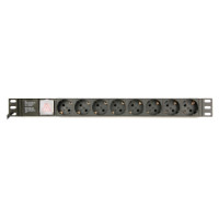Gembird Power Distribution Unit PDU 8 Schuko Sockets 1U 16A C14 Plug 3m
