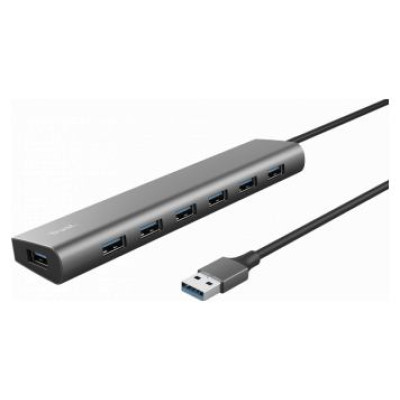 Trust USB Centrmezgls Trust Halyx 7 Port USB 3.2 Gen1 Hub Grey