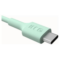 Green Cell Kabelis Green Cell PowerFlex Fast Charging USB Type-C Male - USB Type-C Male 100W Mint Green 1.2m