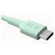 Green Cell Kabelis Green Cell PowerFlex Fast Charging USB Type-C Male - USB Type-C Male 100W Mint Green 1.2m