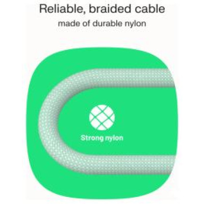 Green Cell Kabelis Green Cell PowerStream USB Type-C Male - USB Type-C Male 100W White 0.3m