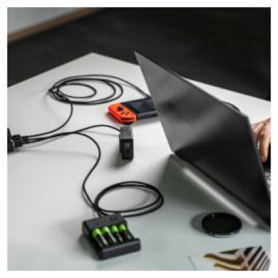 Green Cell USB Male - USB Type-C Male Set 3x with LED Diode 1.2m