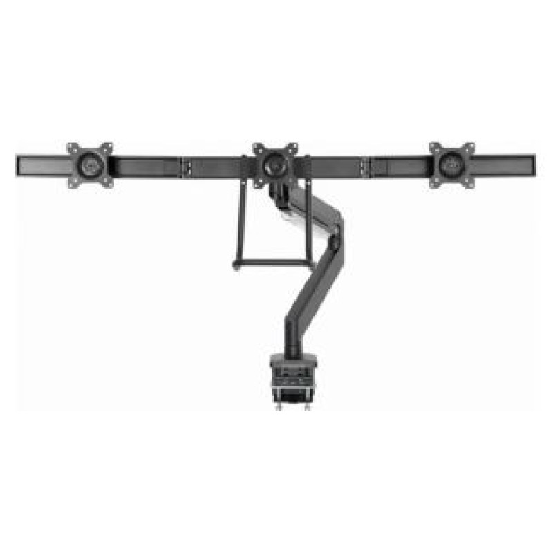 Gembird Monitora stiprinājums Gembird 3-display Desk mounted adjustable max27" 1-6kg