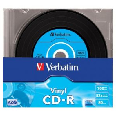 Verbatim Matricas CD-R AZO Verbatim 700MB Vinyl 1x-52x, 10 Pack Slim
