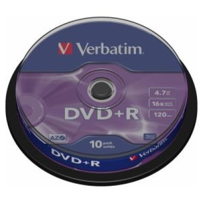 Verbatim Matricas DVD+R AZO Verbatim 4.7GB 16x 10 Pack Spindle