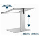Gembird Klēpjdatora statīvs Gembird Height Adjustable Notebook Riser Stand Silver
