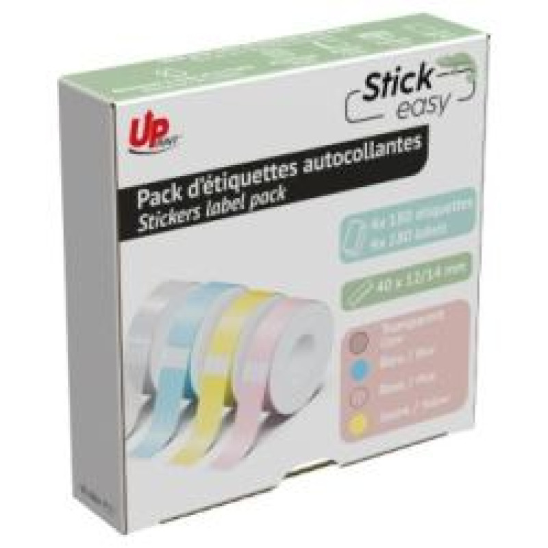 Uprint Uzlīmju lenta Uprint 14X40MM 180pcs krāsu komplekts Stick easy UP21
