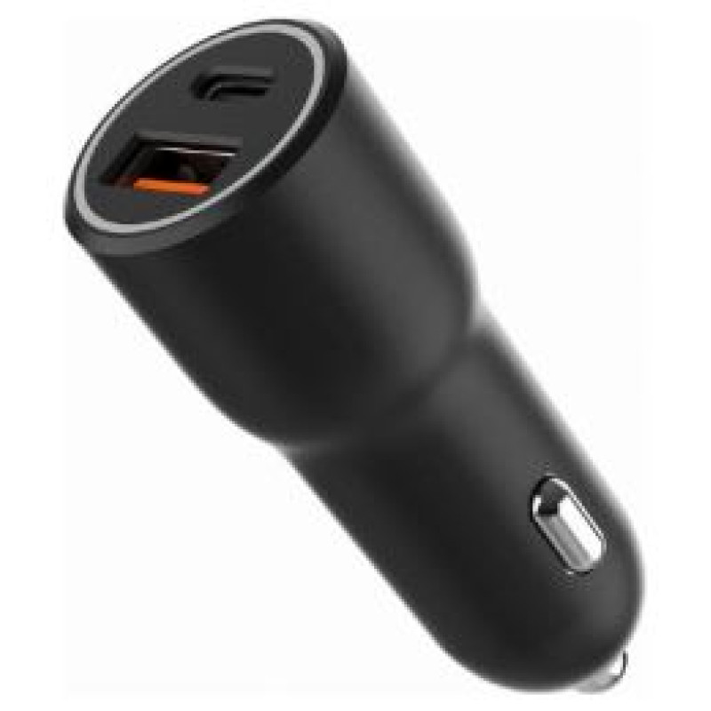 Gembird Auto lādētājs Gembird USB Type-C + USB Type-A Black