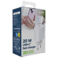 Gembird Lādētājs Gembird USB Type-C 20W USB Type-C Fast Charger White