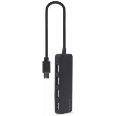 Gembird USB Centrmezgls Gembird 4-port USB Type-C Black