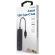 Gembird USB Centrmezgls Gembird 4-port USB Type-C Black