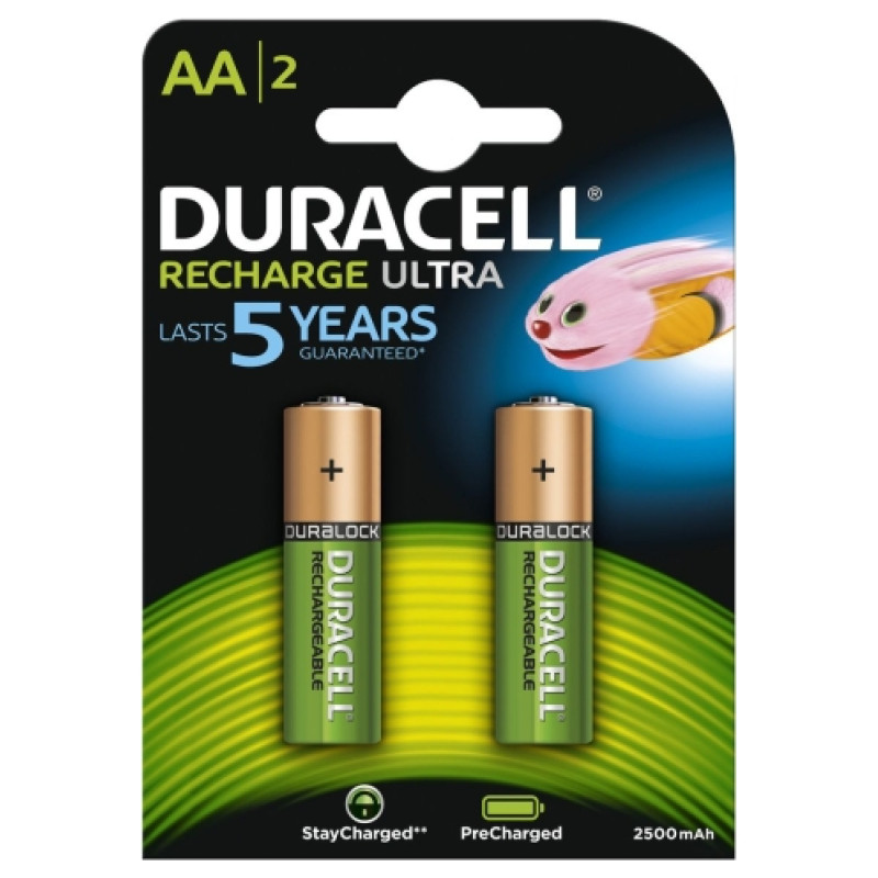 Duracell Precharged HR6 2500MAH ALWAYS READY Blistera iepakojumā 2gb.